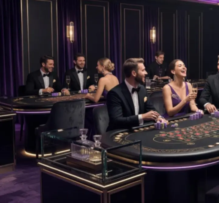 Prémium mobil kaszinó asztal elegáns rendezvényhelyszínen
